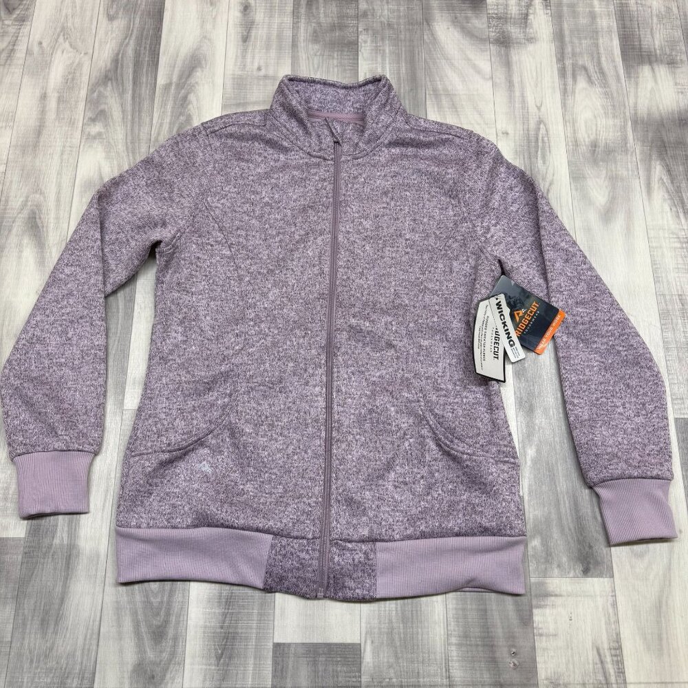 ✅ Womens M Ridgecut Toughwear Full Zip Fleece Jacket/Sweater Outdoor Hiking Gear